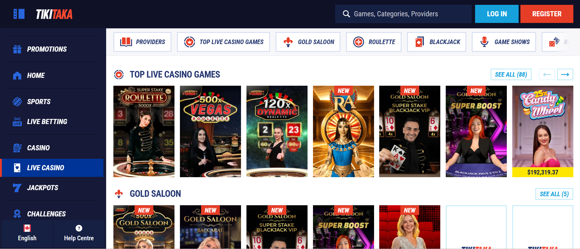 TikiTaka legaal casino